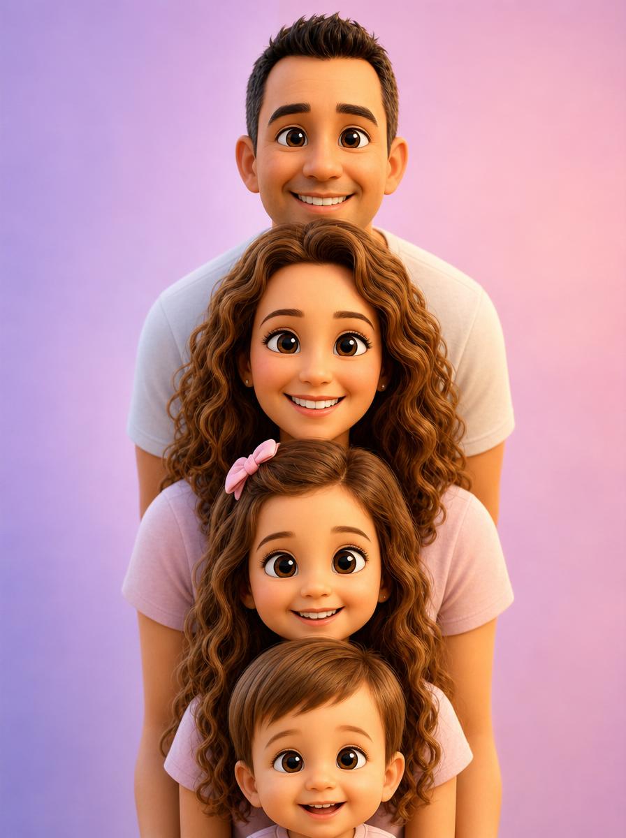3D Family photo style preview