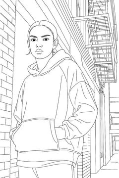 Line Art photo style preview