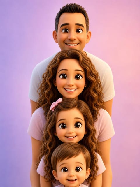 3D Family photo style preview