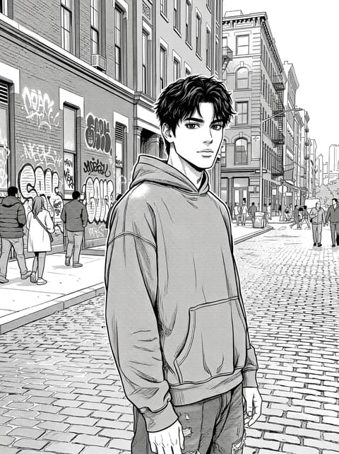 Manga photo style preview