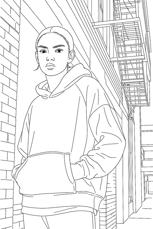Line Art photo style preview
