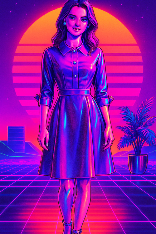 Vaporwave photo style preview