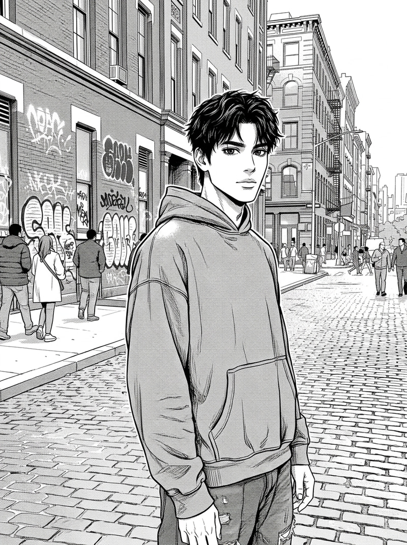 Manga photo style preview